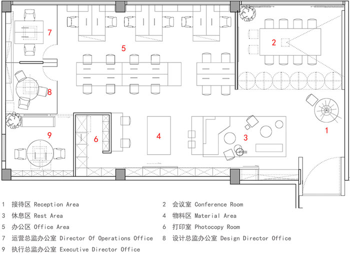 顧問公司辦公室設(shè)計平面圖