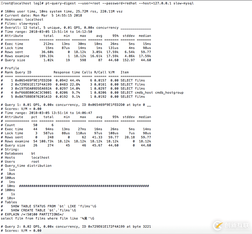 MySQL中SQL語句分析與查詢優(yōu)化的示例分析