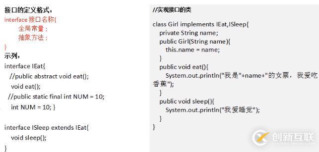 java中用interface定義一個(gè)接口的方法