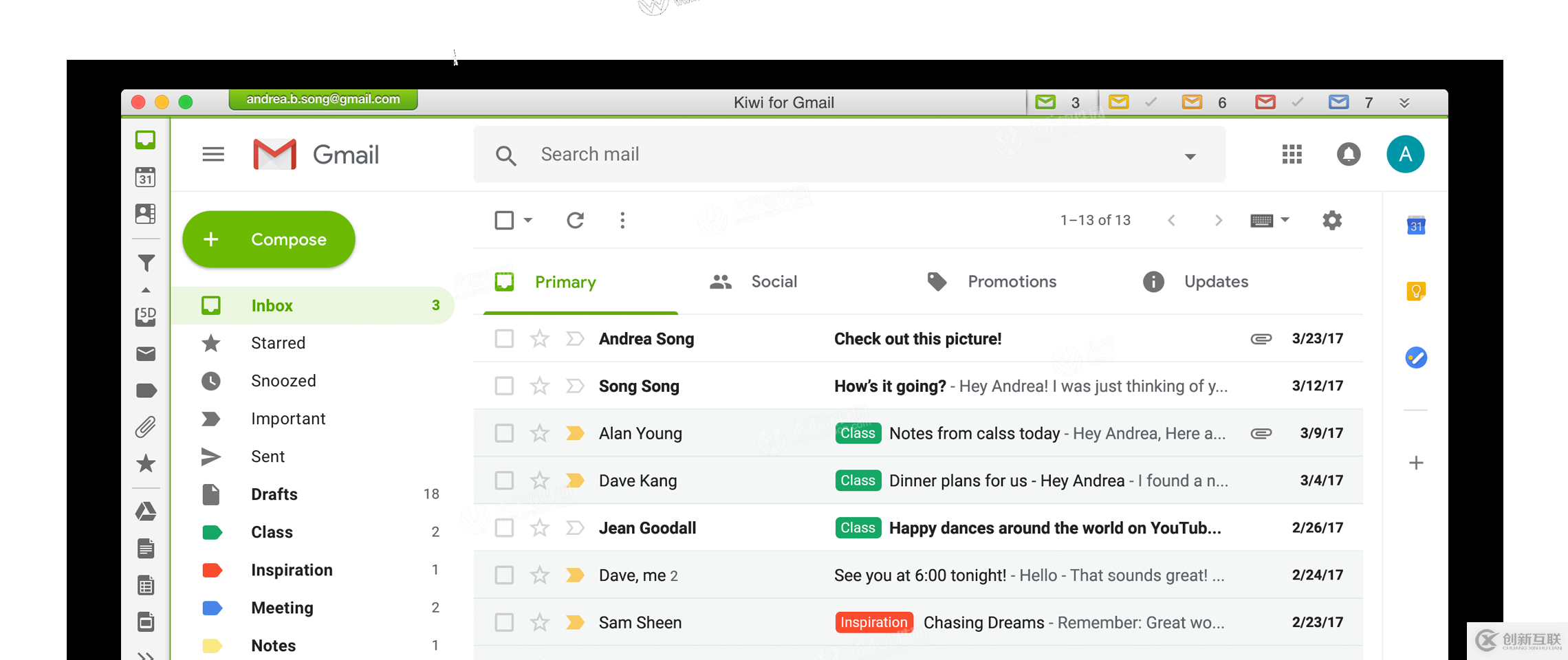 Gmail郵箱客戶端Kiwi for Gmail for mac