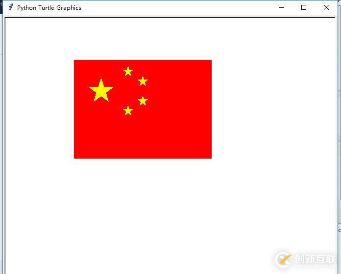如何使用python畫中國國旗