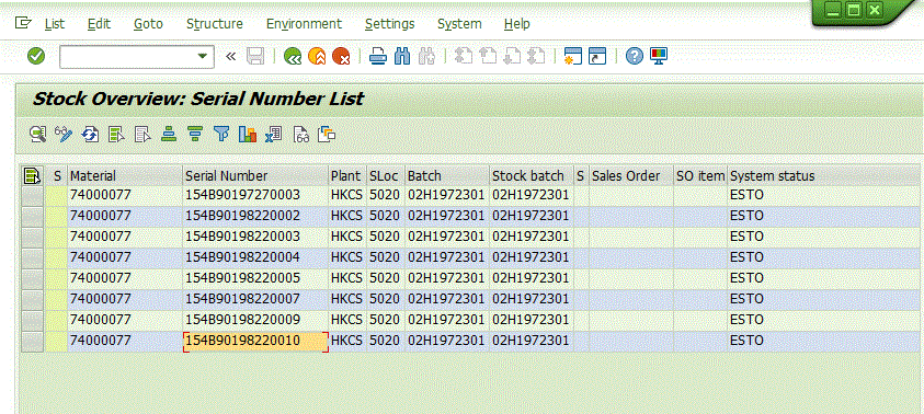 SAP MMBE庫存數(shù)量與在庫序列號(hào)數(shù)量差異怎么處理