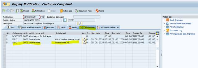 SAP QM怎么維護(hù)Internal Note