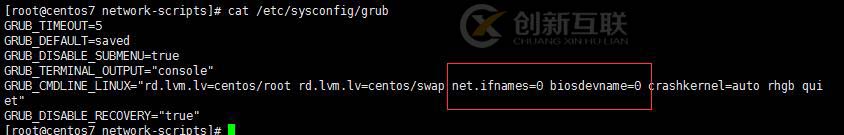 centos7的網(wǎng)卡名修改為eth0