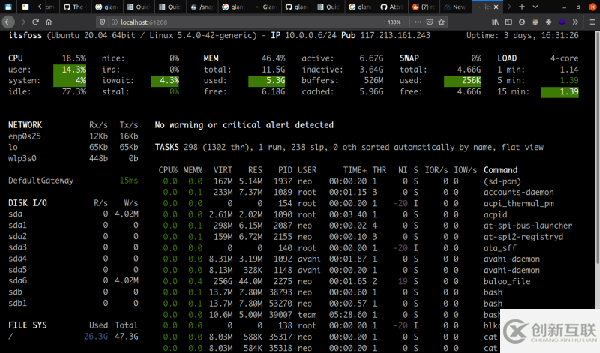 如何使用多功能Linux 系統(tǒng)監(jiān)控工具Glances