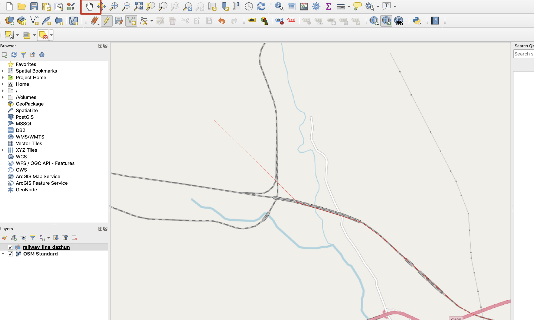 如何使用QGIS繪制鐵路軌跡geojson