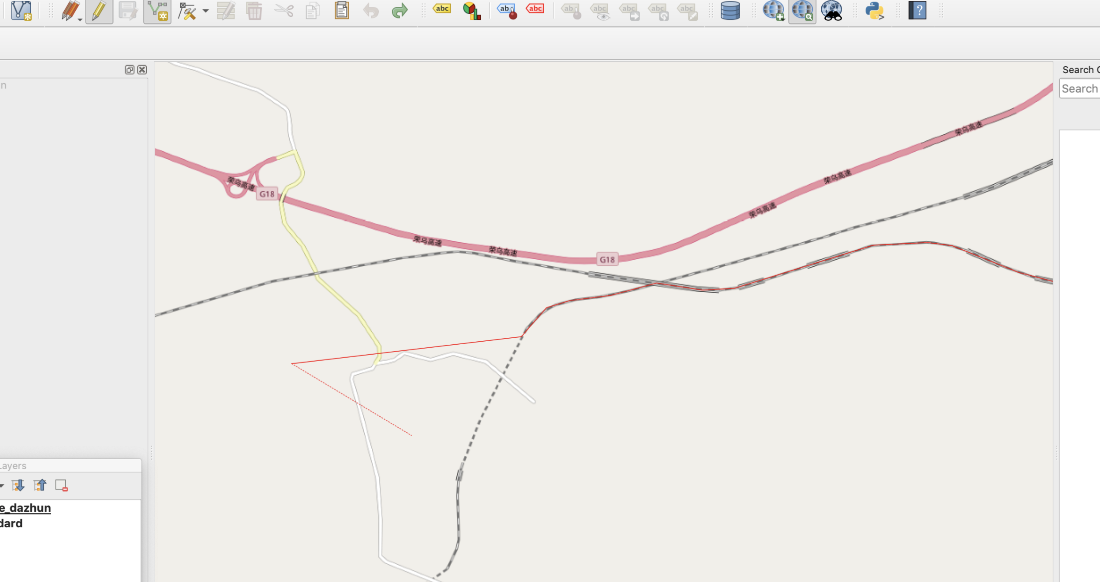 如何使用QGIS繪制鐵路軌跡geojson