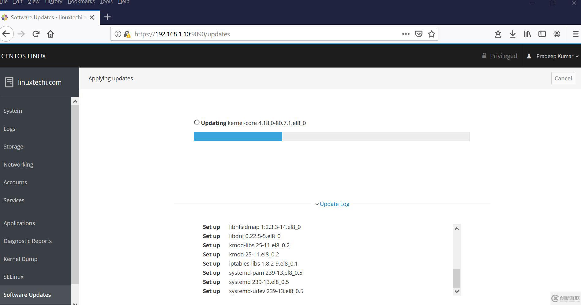 CentOS 8/RHEL 8上如何安裝和使用Cockpit