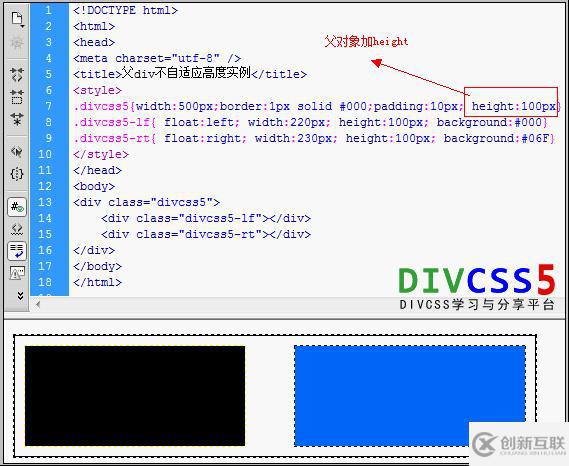 CSS中如何解決父div對(duì)象自適應(yīng)高度