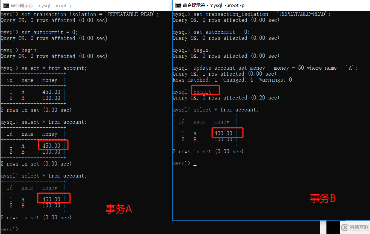 怎么在mysql中實現(xiàn)事務的隔離級別