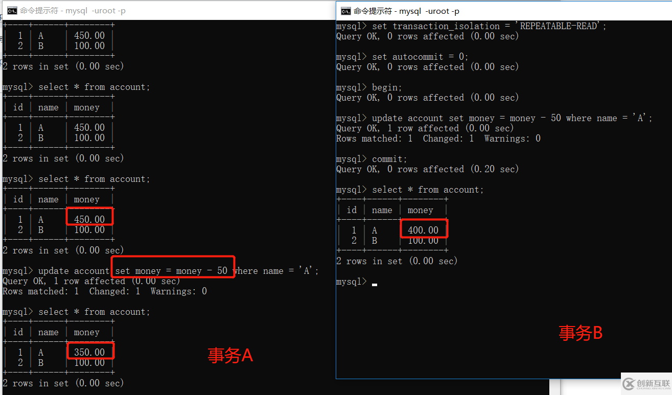 怎么在mysql中實現(xiàn)事務的隔離級別