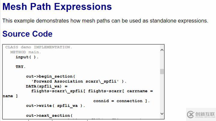 JavaScript和Scala中ABAP mesh表達(dá)式的表達(dá)是怎樣的