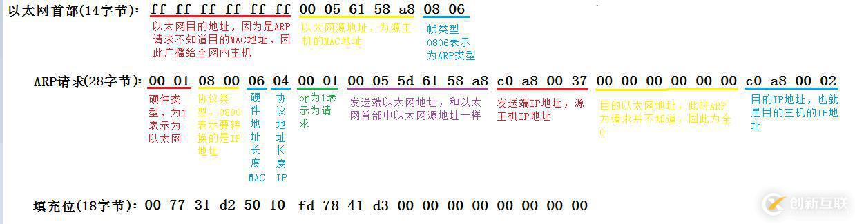 ARP數(shù)據(jù)報(bào)傳送格式