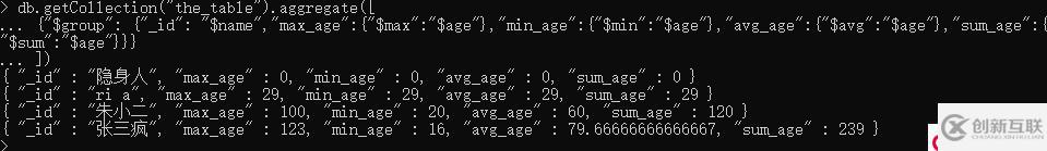 MongoDB高級(jí)語法