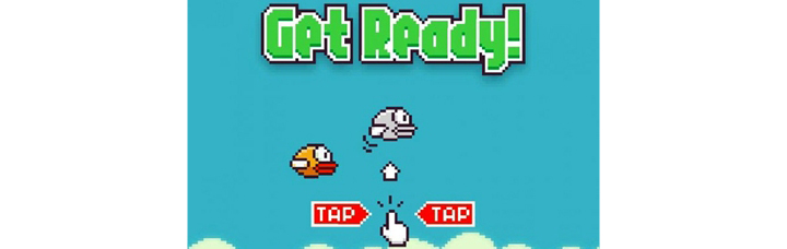 Flappy Bird游戲，玩家只需要用一根手指來操控 