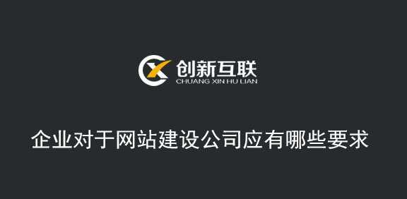 企業(yè)對于網(wǎng)站建設(shè)公司應(yīng)有哪些要求