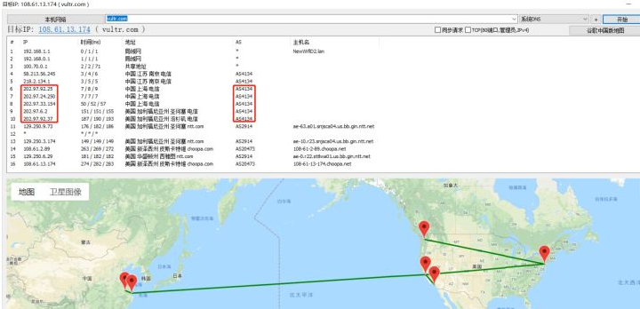 163(AS4134)網(wǎng)絡線路